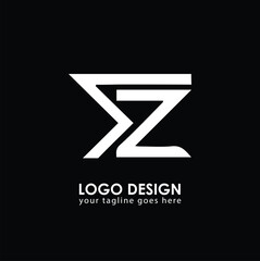 EZ EZ Logo Design, Creative Minimal Letter EZ EZ Monogram