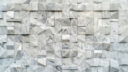 Granite tiled wall, intricate pattern texture background in light white.
