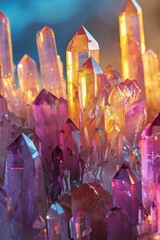 The glowing crystals atop the hills glistened, creating a mesmerizing fantasy landscape that looped endlessly in the background.