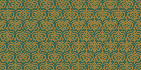Modern Thai pattern background with gold and green color combination
