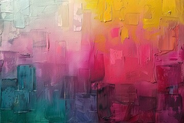 Vibrant, hand-painted oil on canvas creates a stunning abstract art piece, perfect for adding a pop...