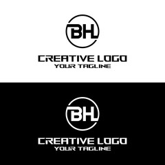 creative letter logo bh desain vektor