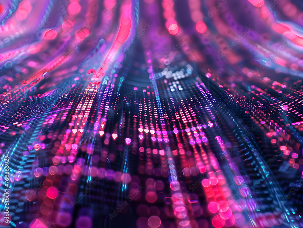 Poster secure cybersecurity network technology abstract background with data protection concept