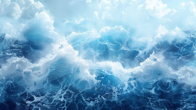 Modern illustration of sea water texture with abstract watercolor background