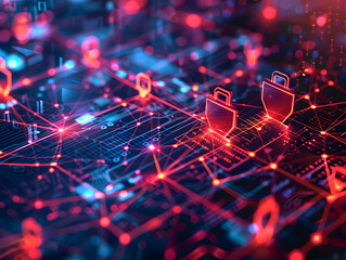 Virtual Fortress: Abstract Background with Stronghold and Fortified Structure