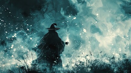 Vector art depicting a denizen of Middle Earth capturing the essence of magic and wonder found within Tolkien's realm. - obrazy, fototapety, plakaty
