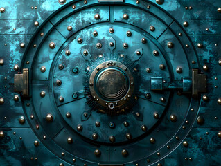 "Secure Vault Abstract Background with Shielding and Technology Elements"
