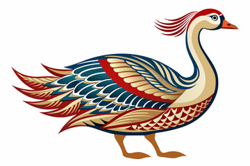 Beautiful goose vector arts illustration