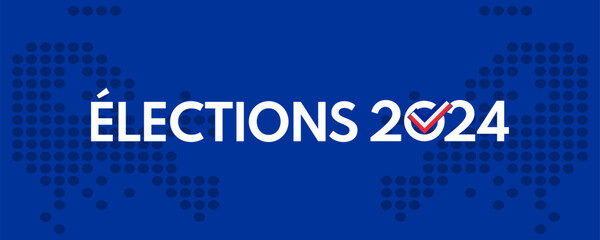 elections 2024 - european elections french vector poster