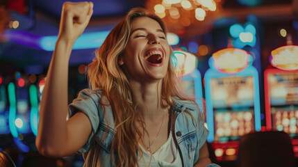 Woman in a casino