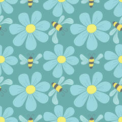 Spring floral pattern. Seamless pattern with flowers