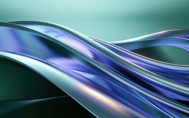 An abstract business background is highlighted by dynamic 3D waves, realistic moving lines, and a futuristic glowing effect in a photorealistic 3D render.
