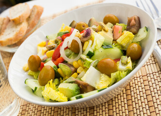 Fresh vegetarian healthy vegetable salad