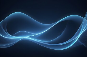shiny smooth blue light streak wave background	

