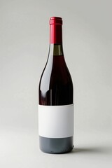 Bouteille de vin, blanc rouge ou rosé, modèle étiquette vierge, illustration ia générative