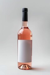 Bouteille de vin, blanc rouge ou rosé, modèle étiquette vierge, illustration ia générative - obrazy, fototapety, plakaty
