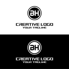 creative letter logo bh desain vektor