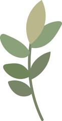 Flower leaves summer card elements spring illustration