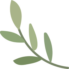 Flower leaves summer card elements spring illustration