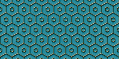 3D Luxury background pattern with gold details