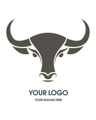 Bull head logo icon 008