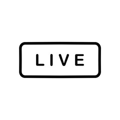 Live buttons icon, social media consept on white background. vector illustration