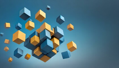 3d abstract background with squares
