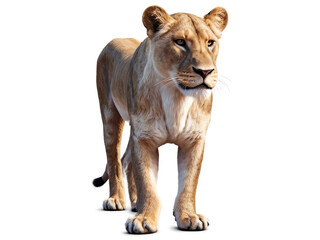 Obraz premium female lion, lioness isolated