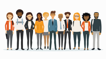 Office Diversity and Inclusion flat vector isolated o