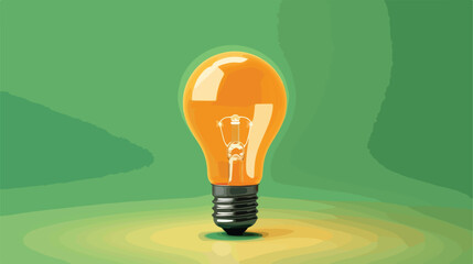 Orange Studio light bulb in softbox icon isolated on