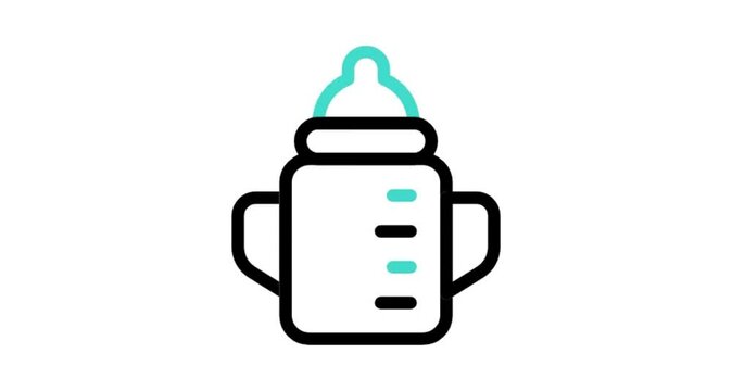 bottle isolated on white icon animated videos