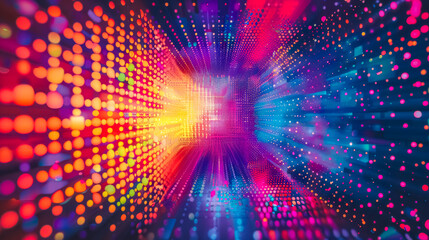 Vibrant abstract light tunnel background