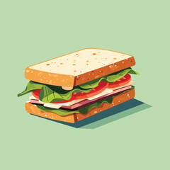 a sandwich with a picture of a sandwich on it