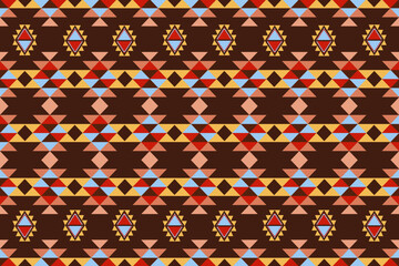 Southwestern Navajo pattern triangle diamond motifs for textiles