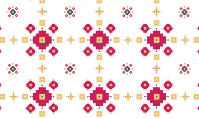 Ethnic Abstarct Pink and Gray ikat pattern background.