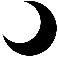 crescent moon silhouette - obrazy, fototapety, plakaty