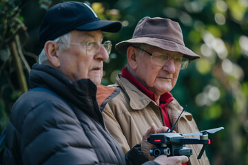 Pensioners learning to use drones for filming nature and events