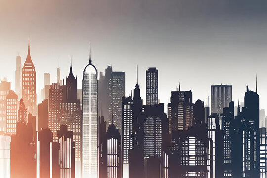background city skyline silhouette cityscape landscape footer