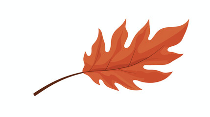 Vector illustration. A minimalistic drawing of a leaf