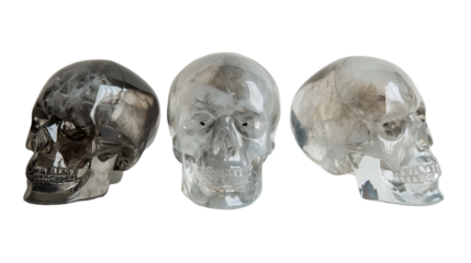 Crystal skull isolated on a white background