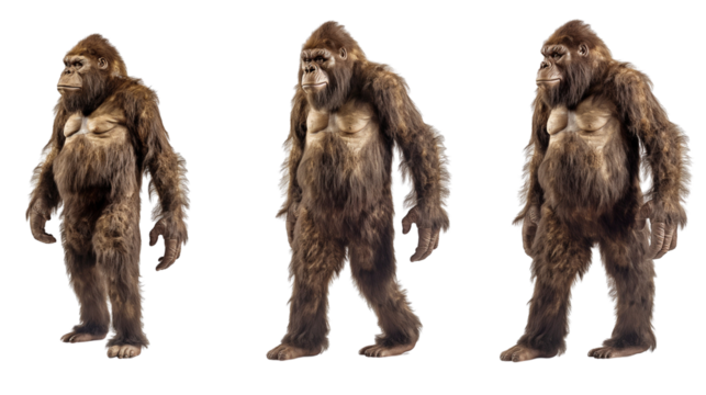 Bigfoot isolated on a white background