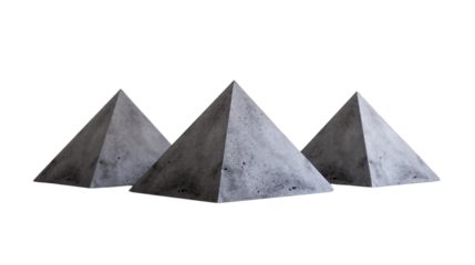 Pyramids isolated on a white background