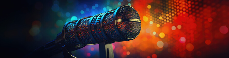 microphone digital banner background wallpaper
