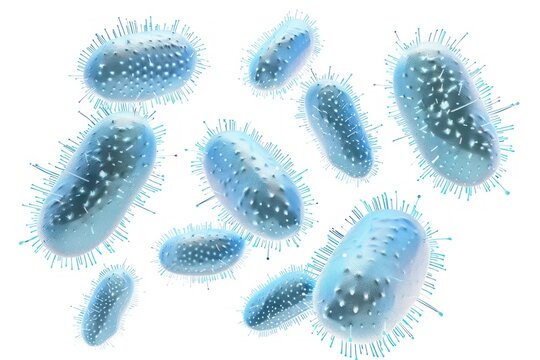 3d microorganisms Protozoa isolated on white background