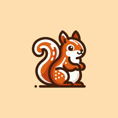 Cute squirrel illustration with big eyes and fluffy tail