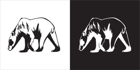 Illustration vector graphics of bear icon