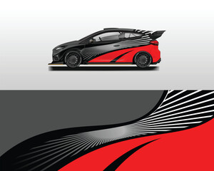 Obraz premium Car wrap design vector, livery racing decal