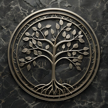 Logo of a tree, for meditation, nature, calmness and mindfulness