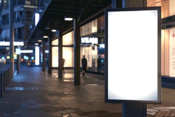 display blank clean screen or signboard mockup for offers or advertisement in public area