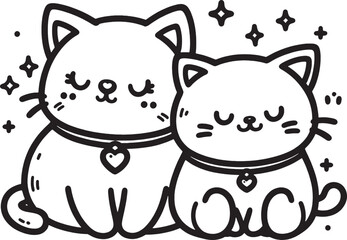cat coloring page for kids, cat line art vector., children, clip art, clipart, coloring books, coloring page, coloring pages, colouring, kids, line art, adorable, adorable cat, anime, artwork, baby, b